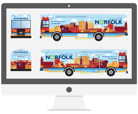 The City of Norfolk Public Library Bookmobile design